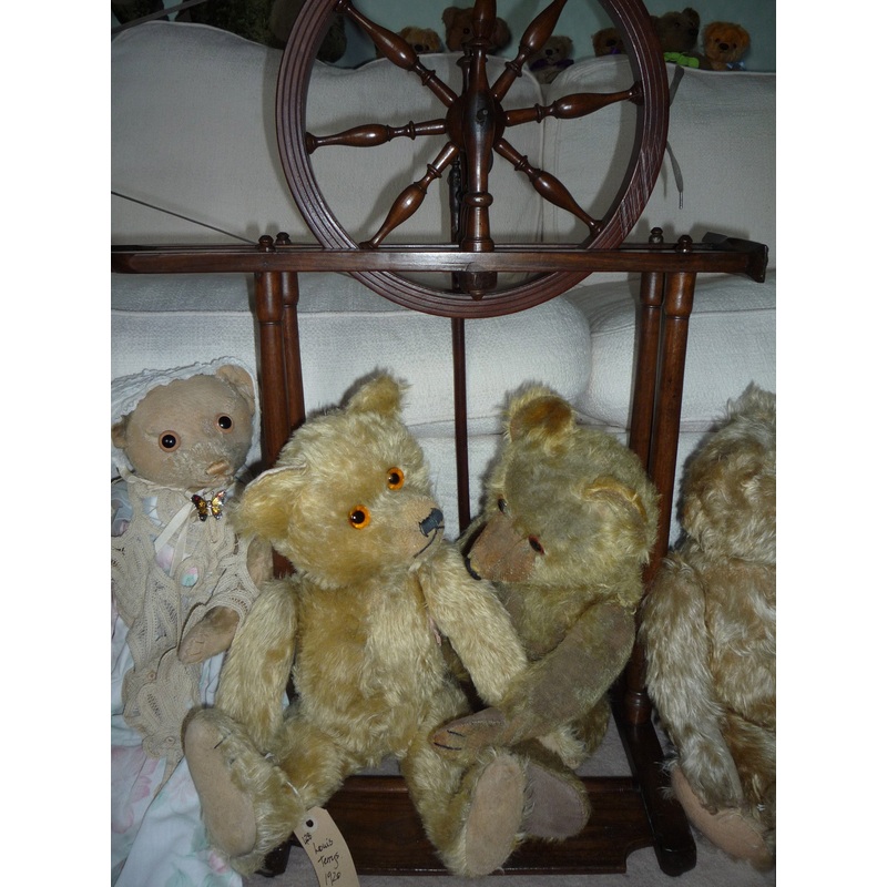 (1) A group of Teddies with their new spinning wheel!