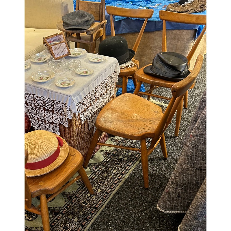 Sold Ercol set of school chairs. For Sale 45 each 155 for set of 5