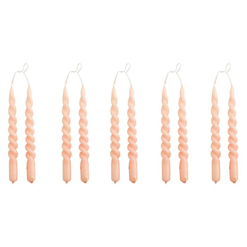 Mini-Wirbelkerzen – Pink 10er Set