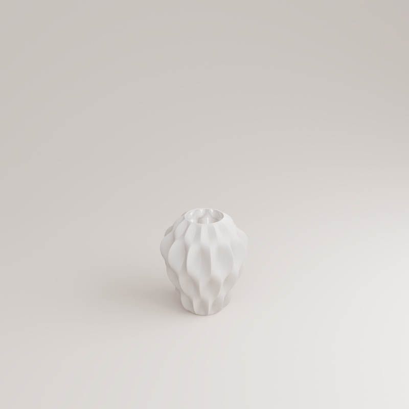 Plissan P Porzellan Vase (h16 cm) – Holaria