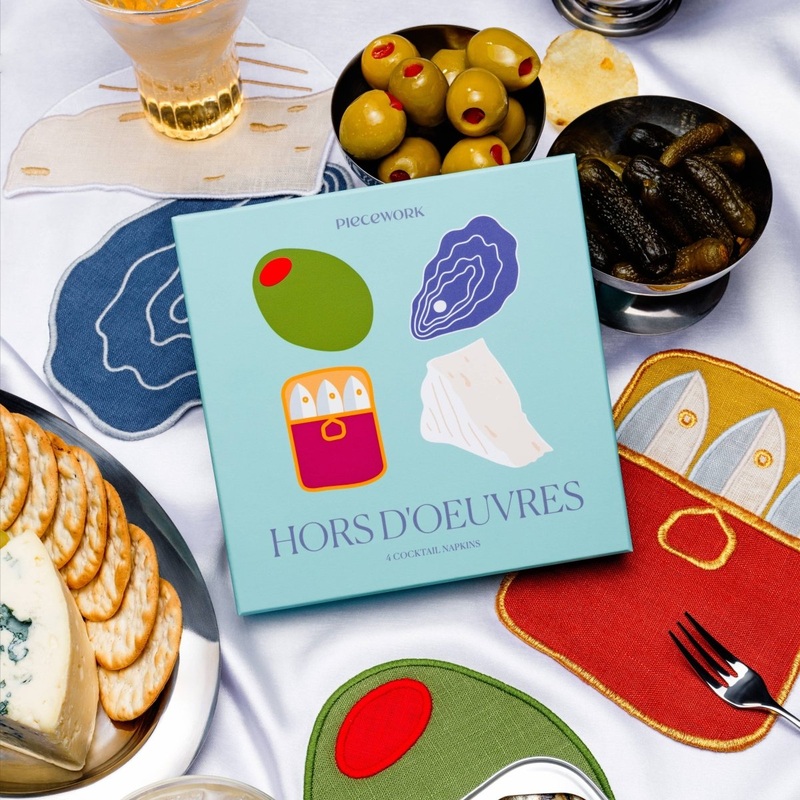 Hors D’Oeuvres Cocktail Napkins – Set Of 4