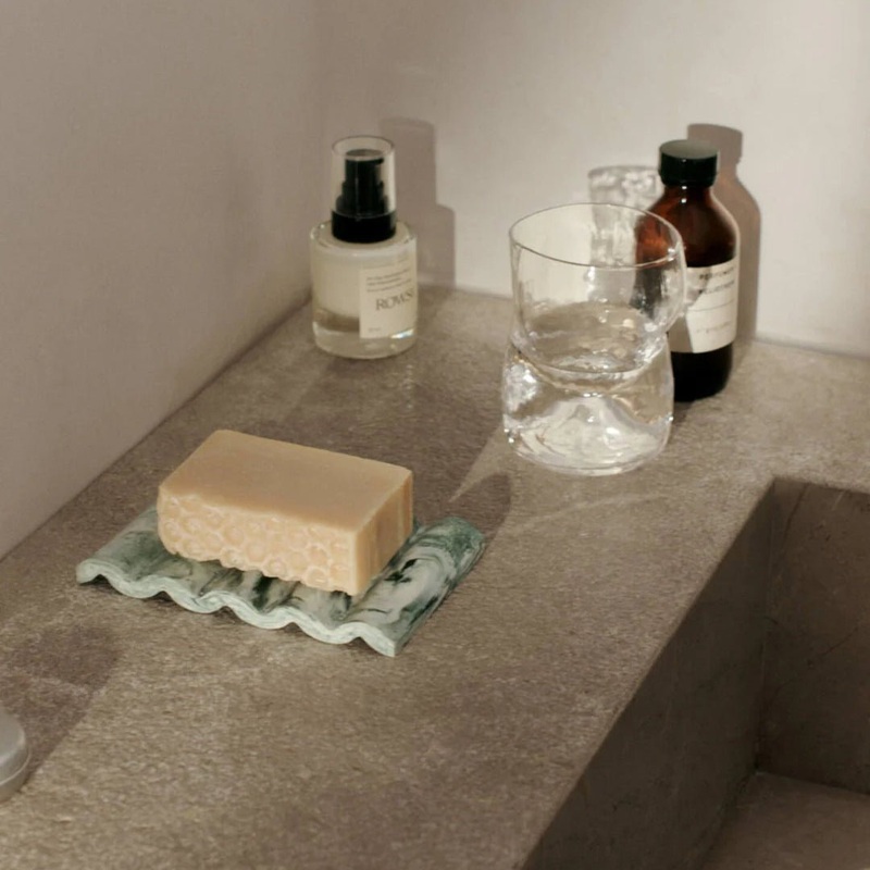 ‘Mist’ Seifenschale |Seafoam|Emerald Off-White|Pearl