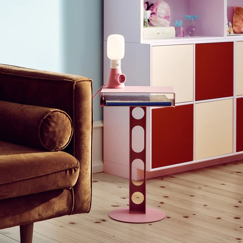 Sidekick Table|Bubble Gum|Mossy Green