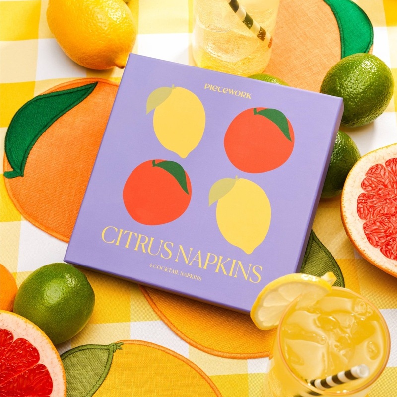 Zitrus-Cocktail-Servietten  4er-Set