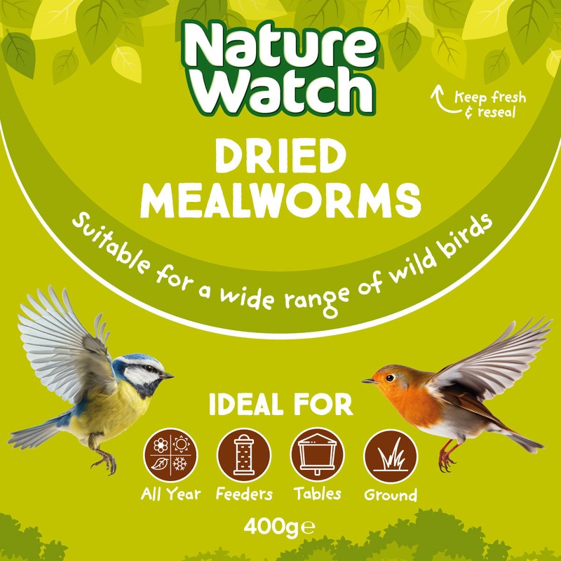 Dried Mealworms Wild Bird Feed By Nature Watch – 400g