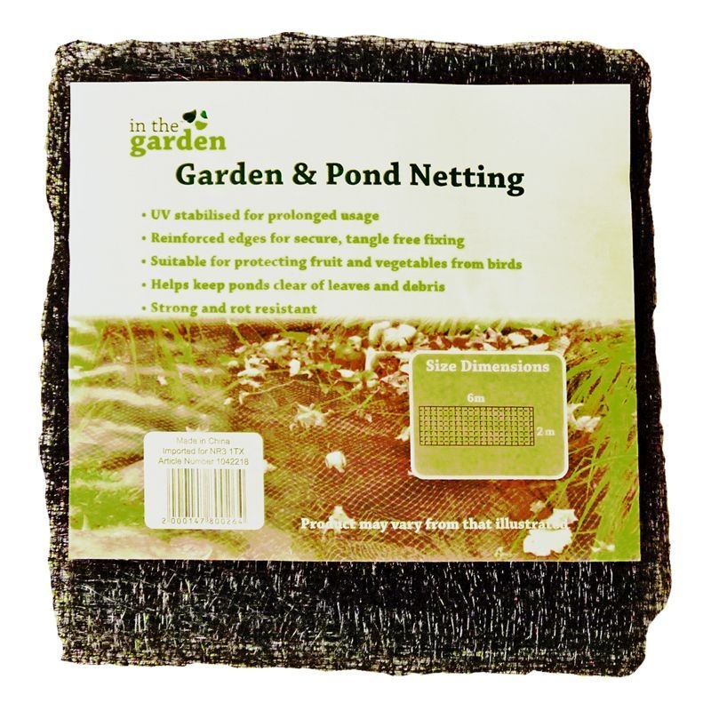 6m x 2m Garden & Pond Netting – Black