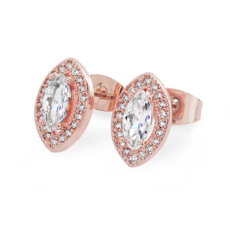 Tipperary Crystal Rose Gold Marquise Cut Earrings107397