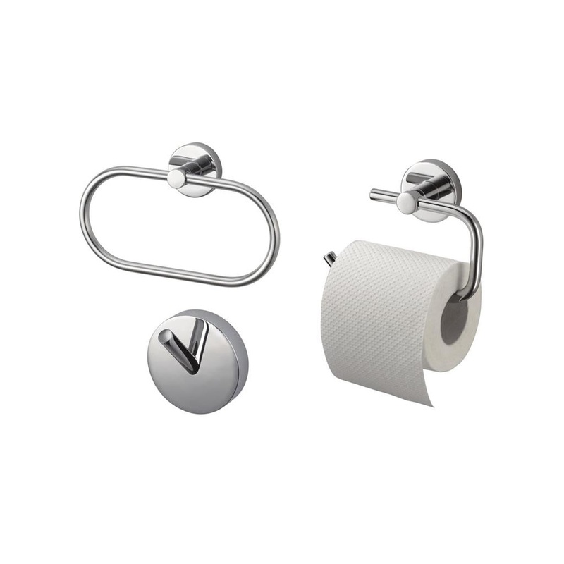 Kosmos Chrome 3 Piece Set (Hook, Roll Holder, Ring) N1186616