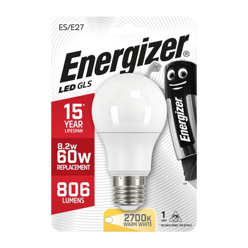 Energizer 9.6W (60W) E27 GLS LED Light Bulb | 1792-18