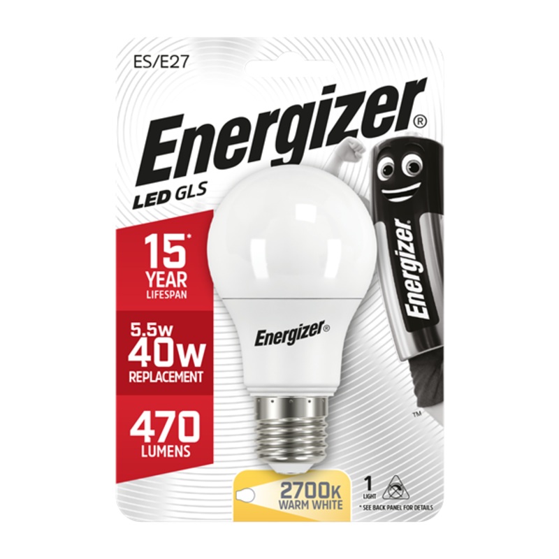 Energizer LED 5.6W (40W) E27 GLS Light Bulb | 1792-14