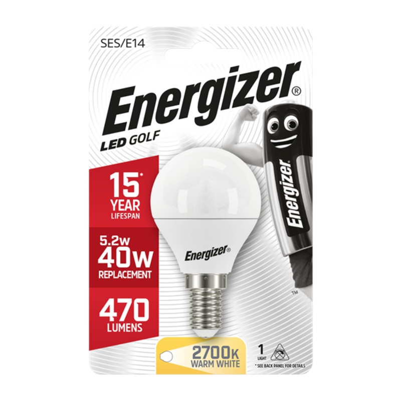 Energizer LED 5.9W (40W) E14 Opal Golf Ball Light Bulb | 1791-26