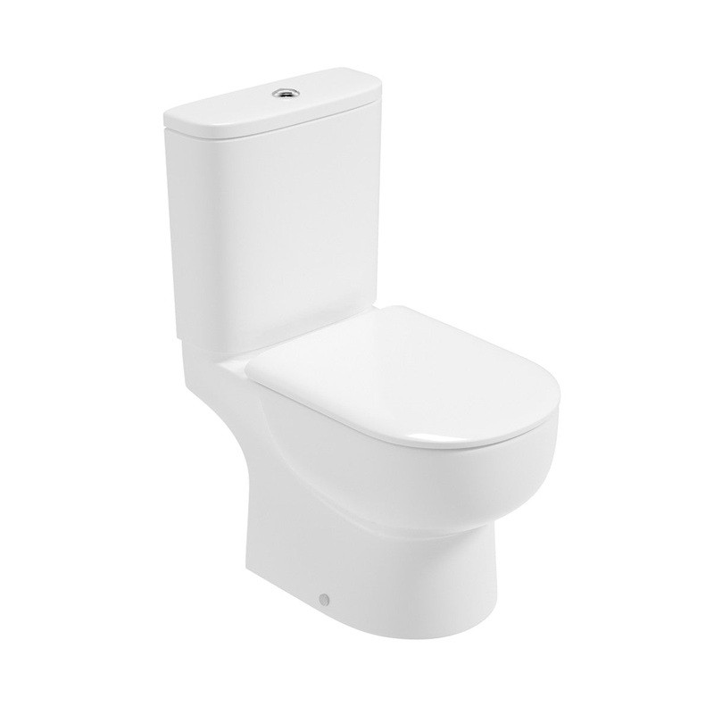 Via Open Back Closed Coupled Rimless Pan & Soft Close Seat | USW0335