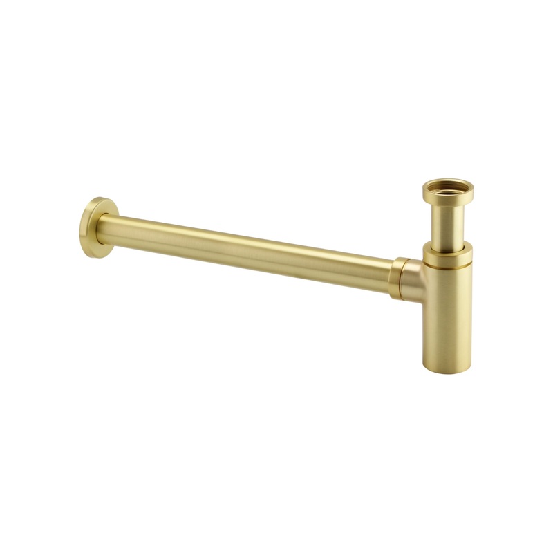 Erla Brush Brass Bottle Trap Round | ERLABT02BB
