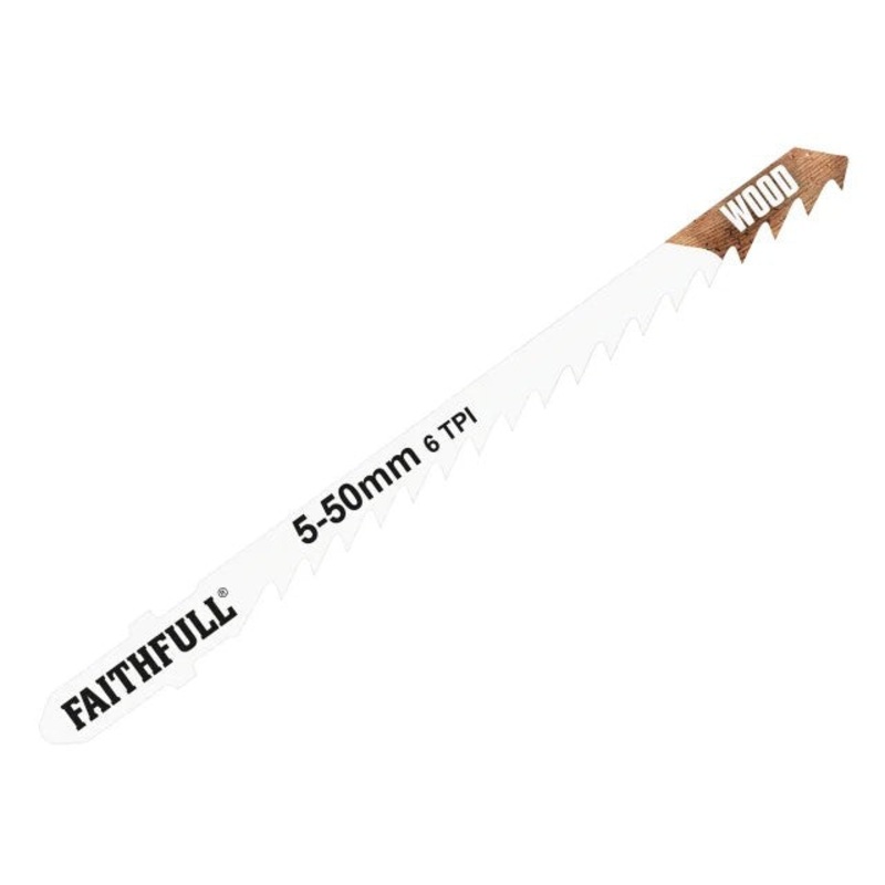 Faithfull Jigsaw Blades Wood T244D (Pack of 5) | FAIJBT244D