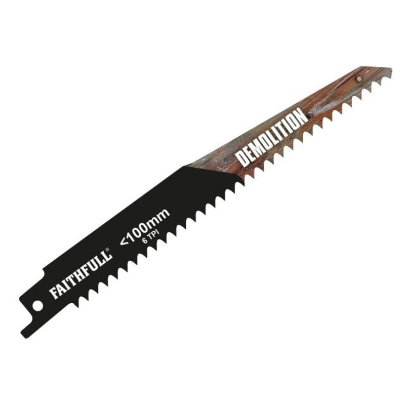 Faithfull S1111DF Bi-Metal Sabre Saw Blade Demolition 228mm 6TPI 5pk | FAISBS1111DF