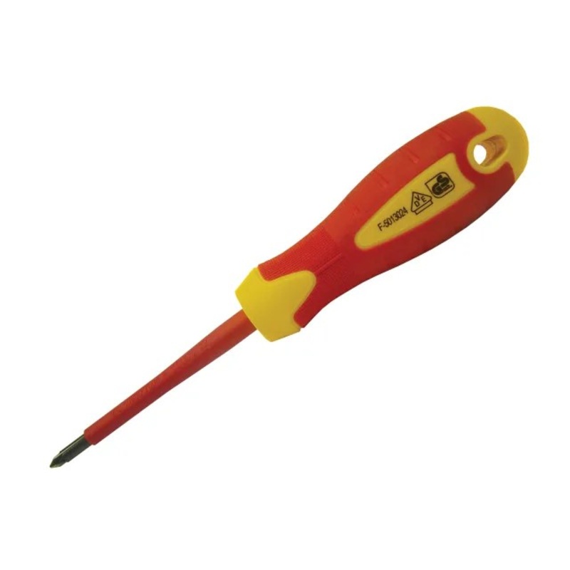 Fauthfull Soft Grip VDE Screwdriver Phillips Tip PH2 x 100mm | FAISDVDEPH2