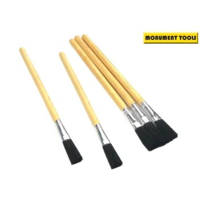 Monument 3015M Flux Brushes with Wood Handle (Pack of 5) | MON3015