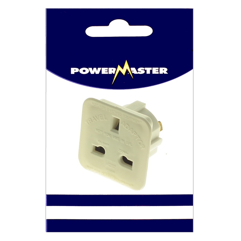Powermaster Travel Adaptor 2 Pin Flat 13A | 1378-20