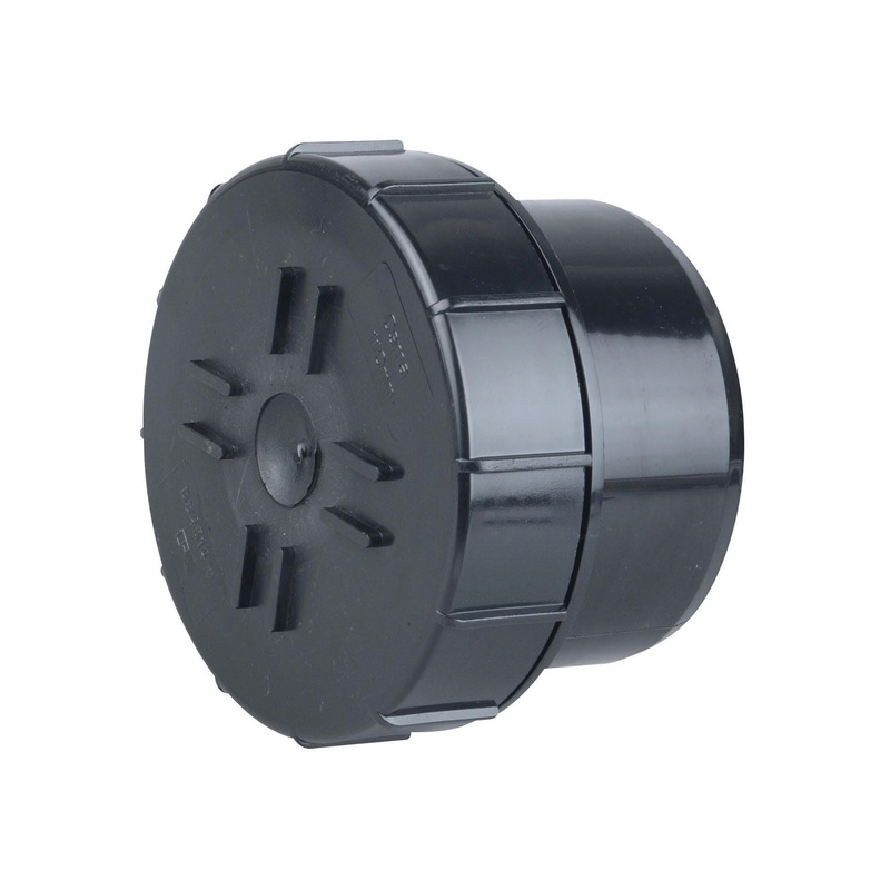 Wavin Soil Plain Ended Access Plug 110 Black | C8708BK