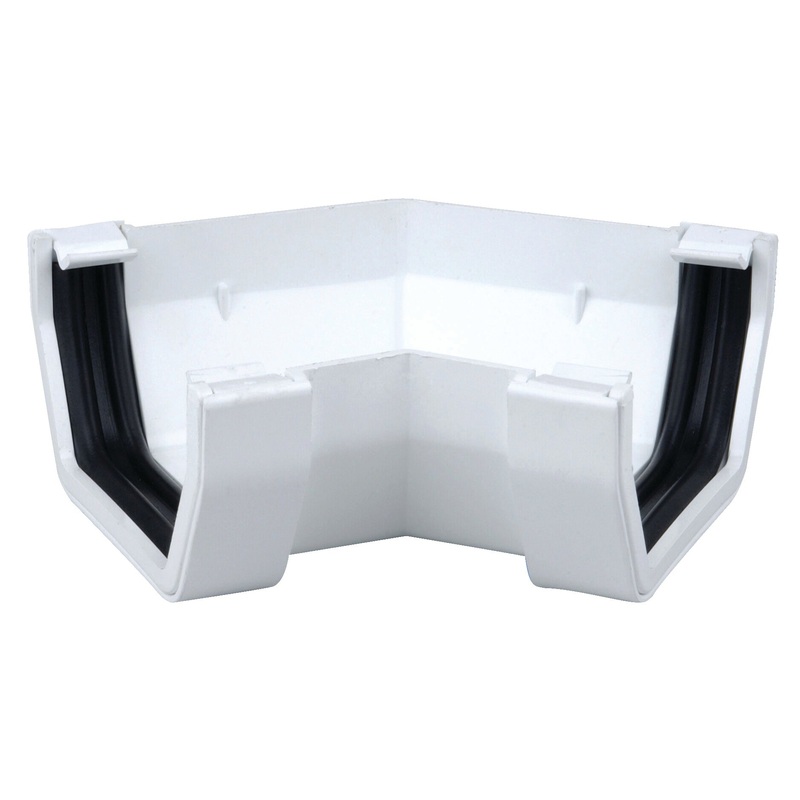 Wavin Squareline Gutter Angle 45 100mm White | T8804W