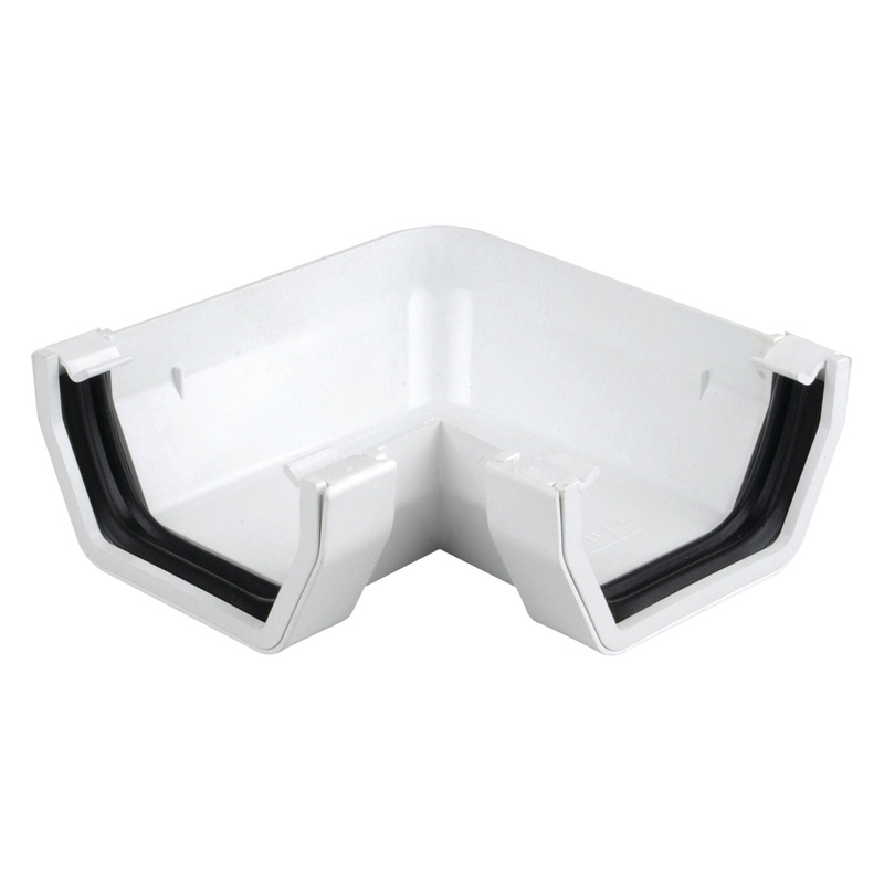 Wavin Squareline Gutter Angle 90 100mm White | T8803W