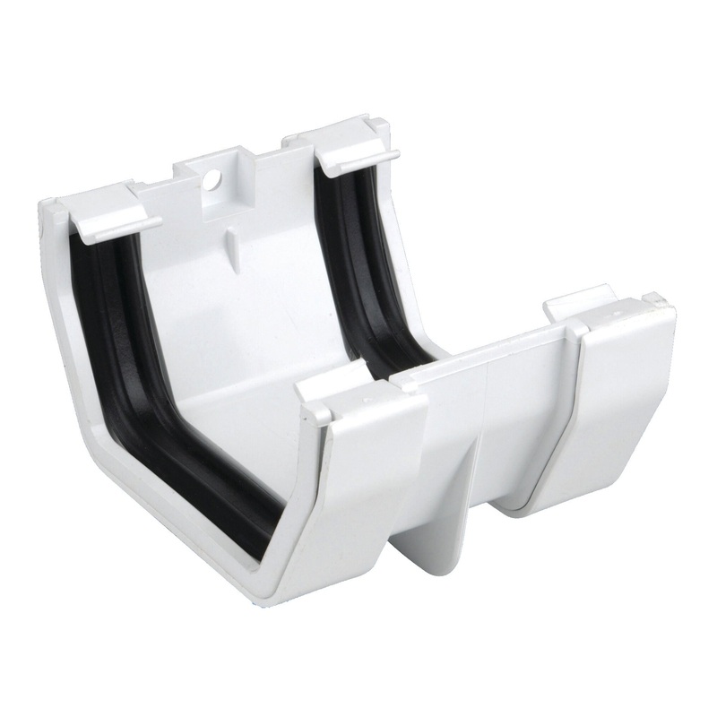 Wavin Squareline Gutter Jointing Bracket 100mm White | T8805W