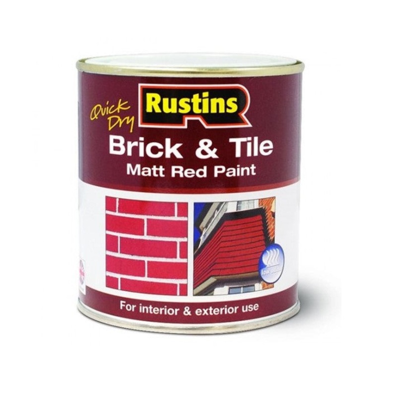 Rustins Quick Dry Brick & Tile Paint Red 500ML | R110018
