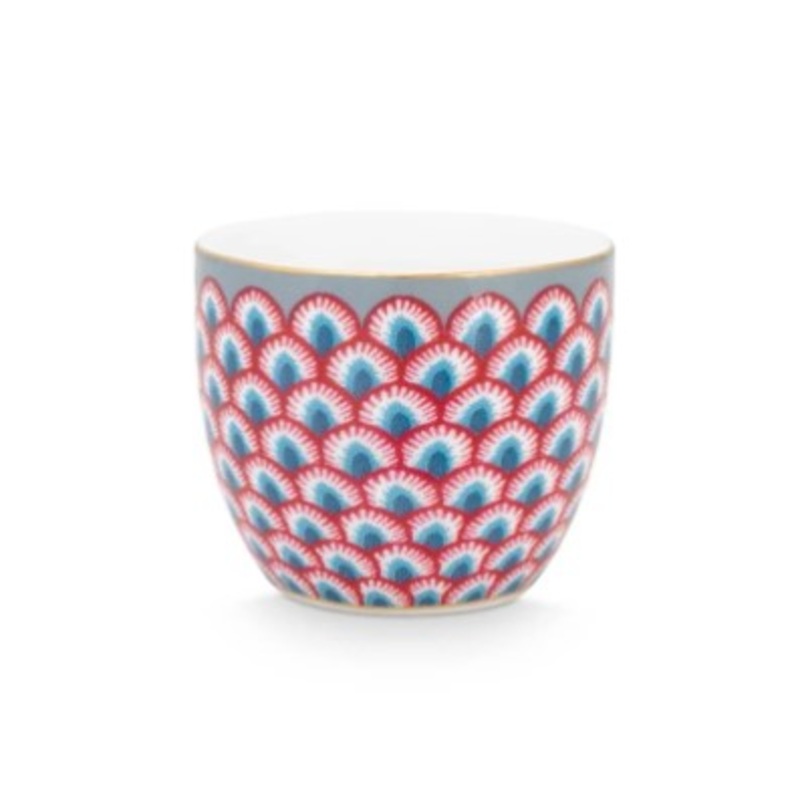 Egg Cup Flower Festival Scallop Red-Light Blue 51.011.033