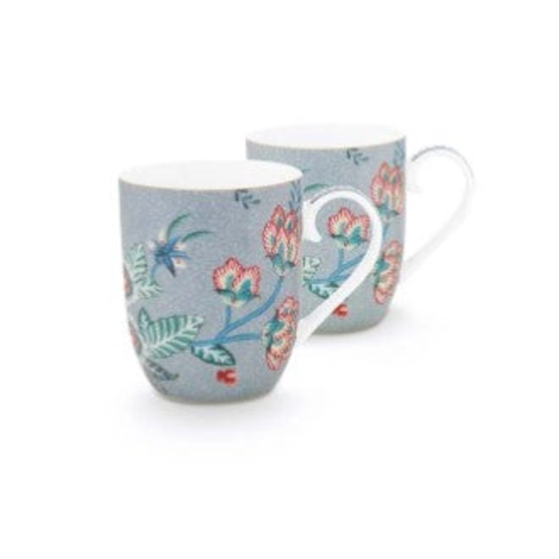 Set/2 Mugs Small Flower Festival Light Blue145ml 51.002.312