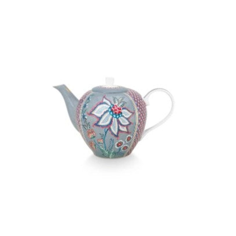 Tea Pot Large Flower Festival Light Blue 1.6ltr 51.005.066