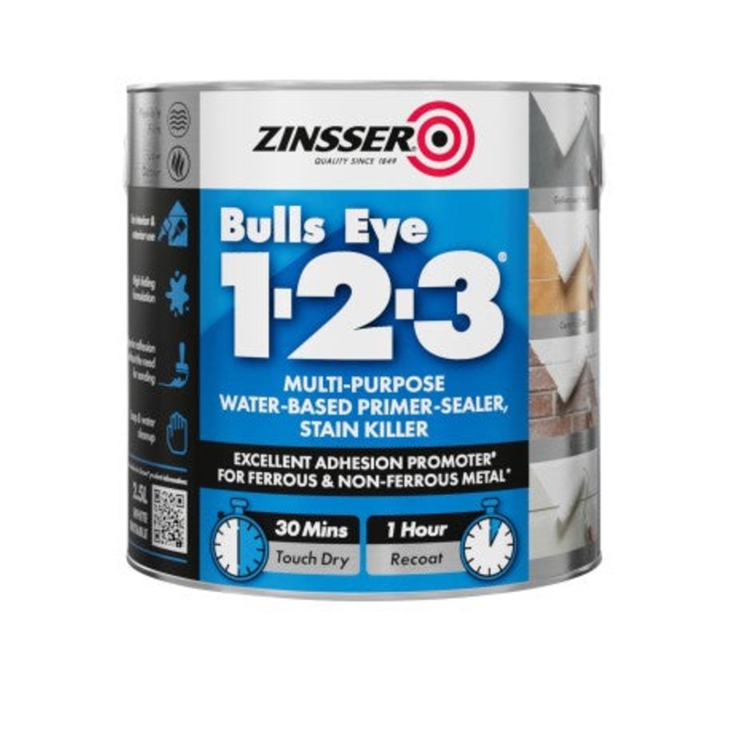 Zinsser Bulls Eye 1-2-3 Primer Sealer 2.5L | ZN610214