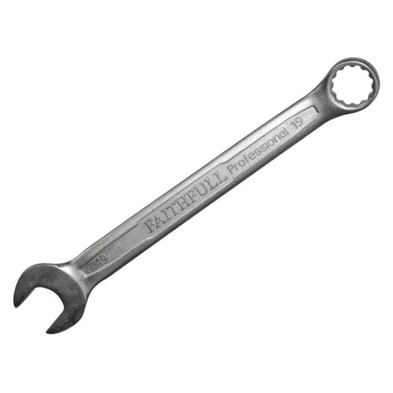 Faithfull Combination Spanner CV Satin Finish 19mm | FAISPAC19