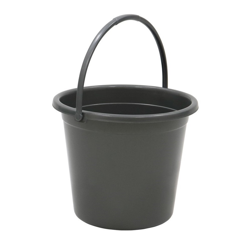 JVL 10 Litre Round Recycled Plastic Bucket – Grey | 20-600