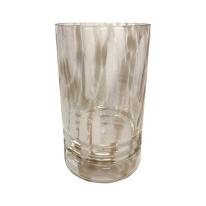 Deco Ribbed Hurricane Vase 30cm | 33556S