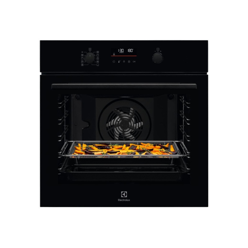 Electrolux Pyro Built-In Single Oven with AirFry Func – Black | EOM6P46K