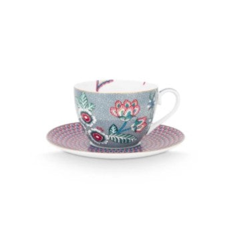 Cup & Saucer Flower Festival Light Blue 280ml 51.004.137