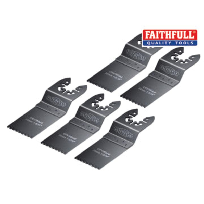 Faithfull Multifunction Flush Wood Blade Side Set 34mmFAIMFW34B