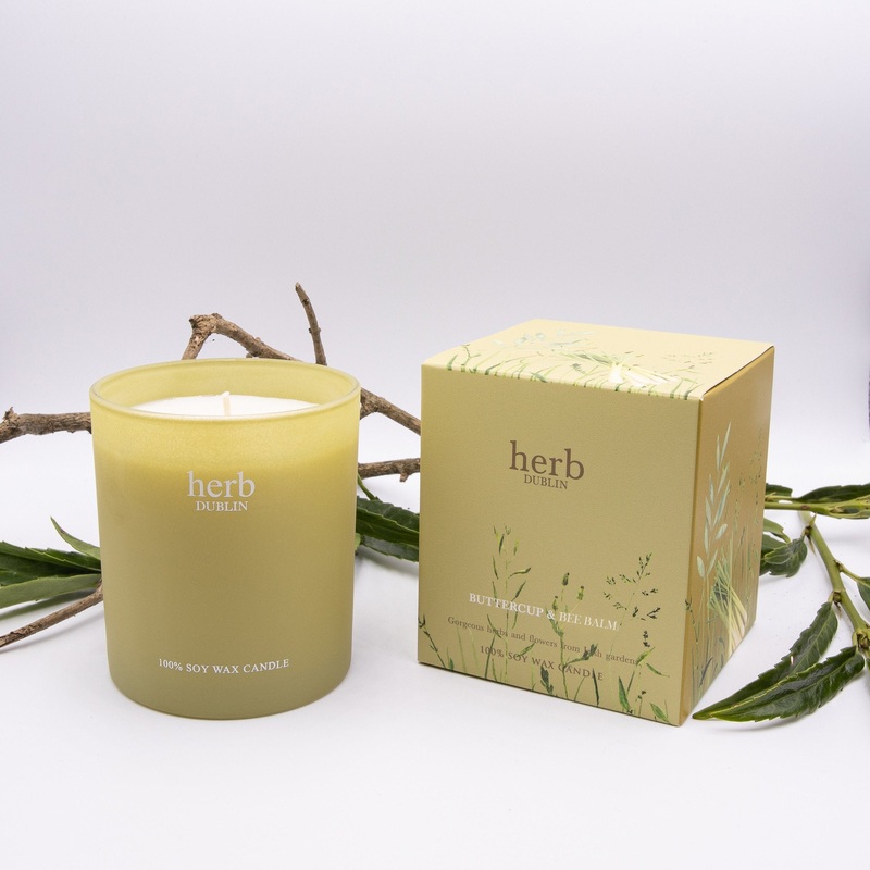 Herb Buttercup & Bee Balm Jar Candle | HC-BB-89