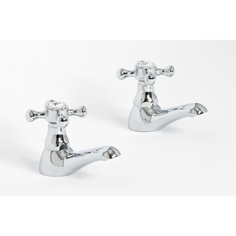 Highlife Basin Taps – Melrose Hot & Cold Water Taps Victorian Style Cross Head