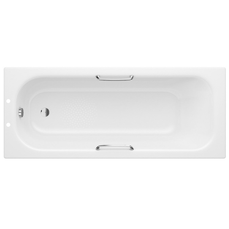 Steel Single End 1700x700x500mm 2TH Bath with Grips & Anti-slip