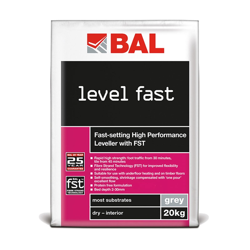 BAL Level Fast Floor Levelling Compound 20kg – Grey