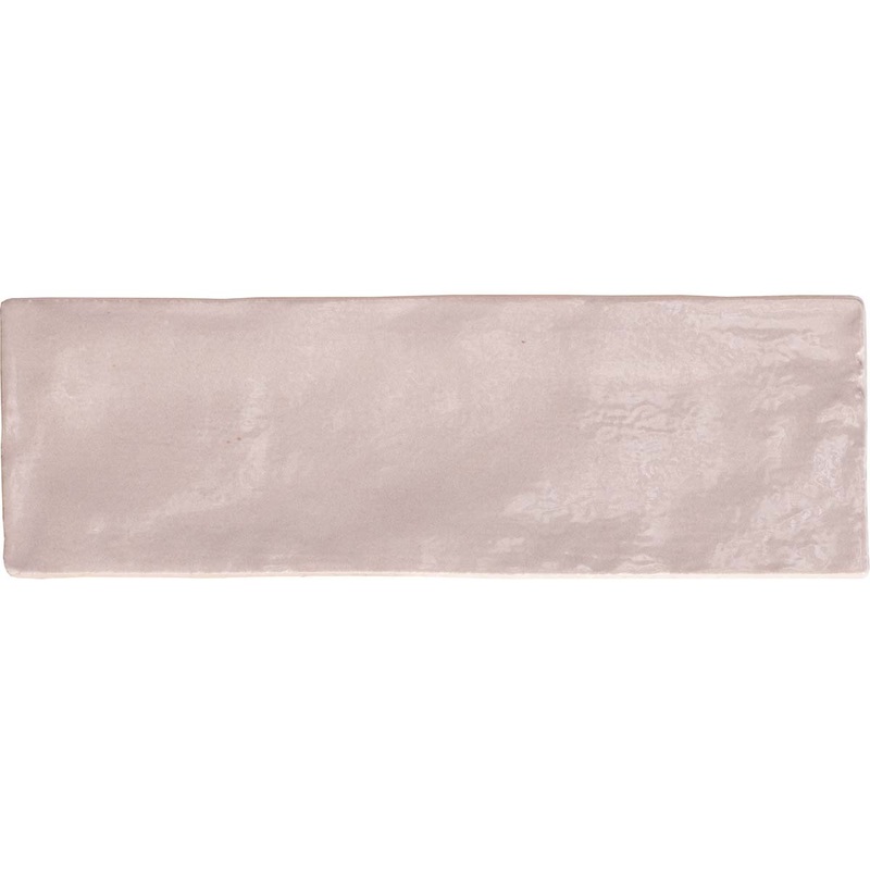 Riad Pink Decor Wall Tile 6.5x20cm Gloss