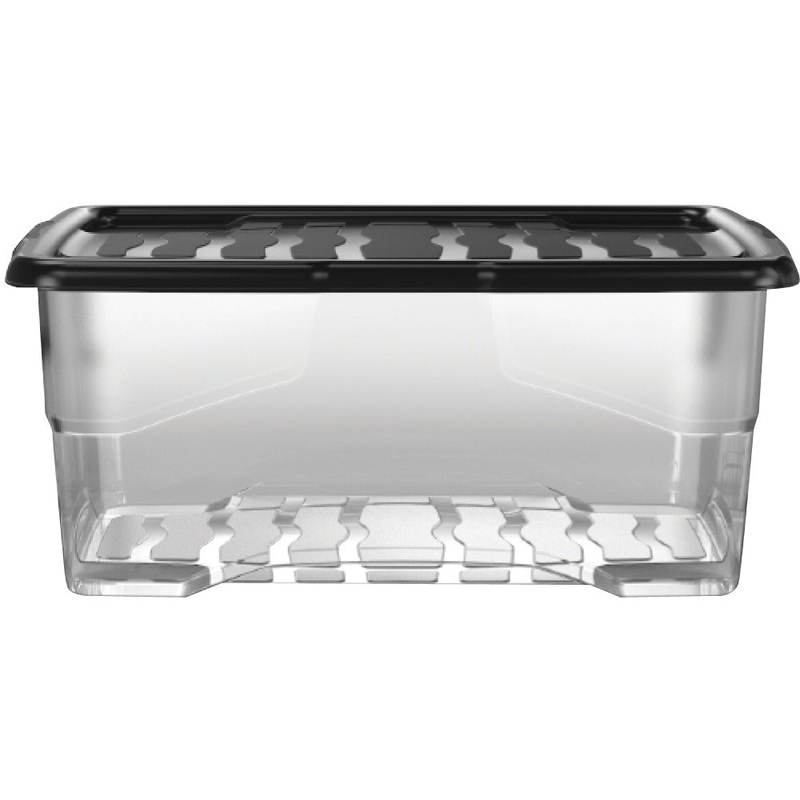 42L STORAGE BOX WITH LID SET OF 4