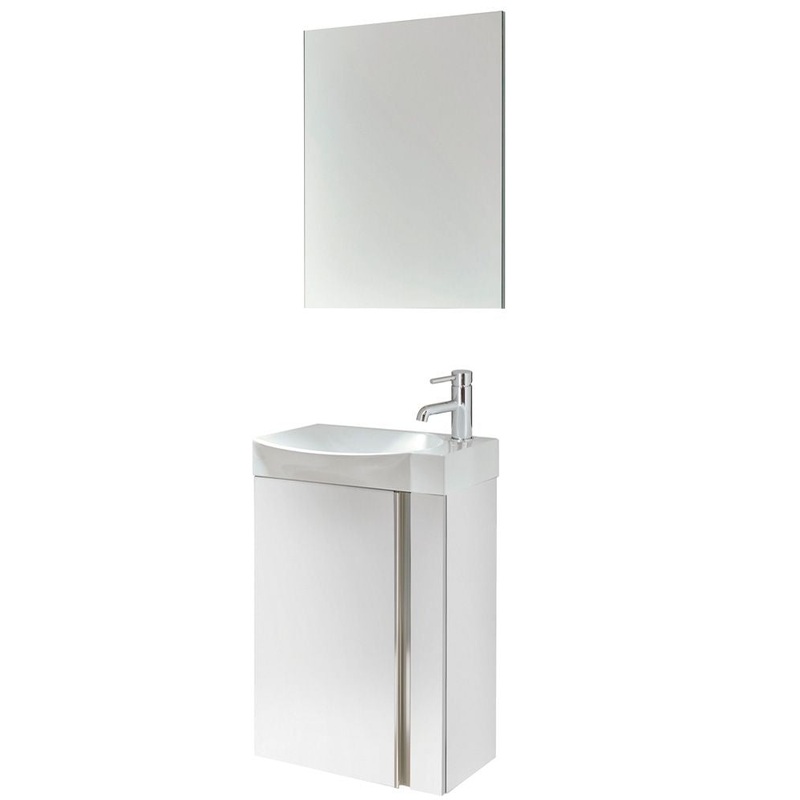 Prague 45cm Gloss White Wall Hung Vanity