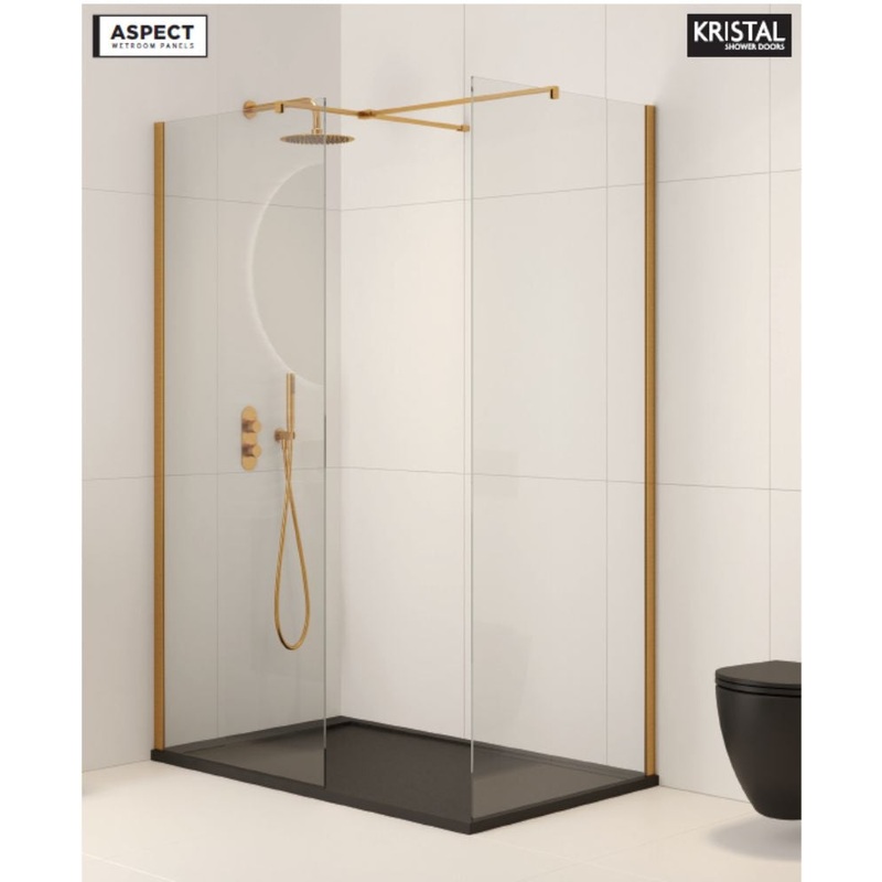 Aspect 1100mm Wetroom Panel – Brushed Go