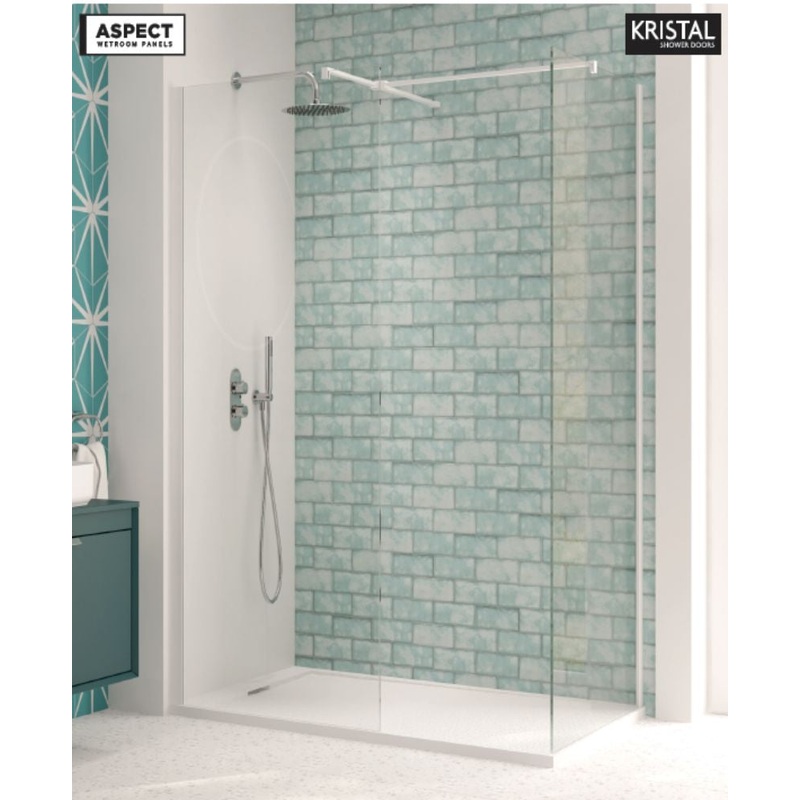 Aspect 700mm Wetroom Panel – Matt White