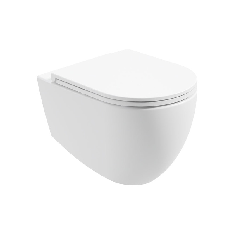 Avanti Wall Hung Rimless WC & Seat – Sat