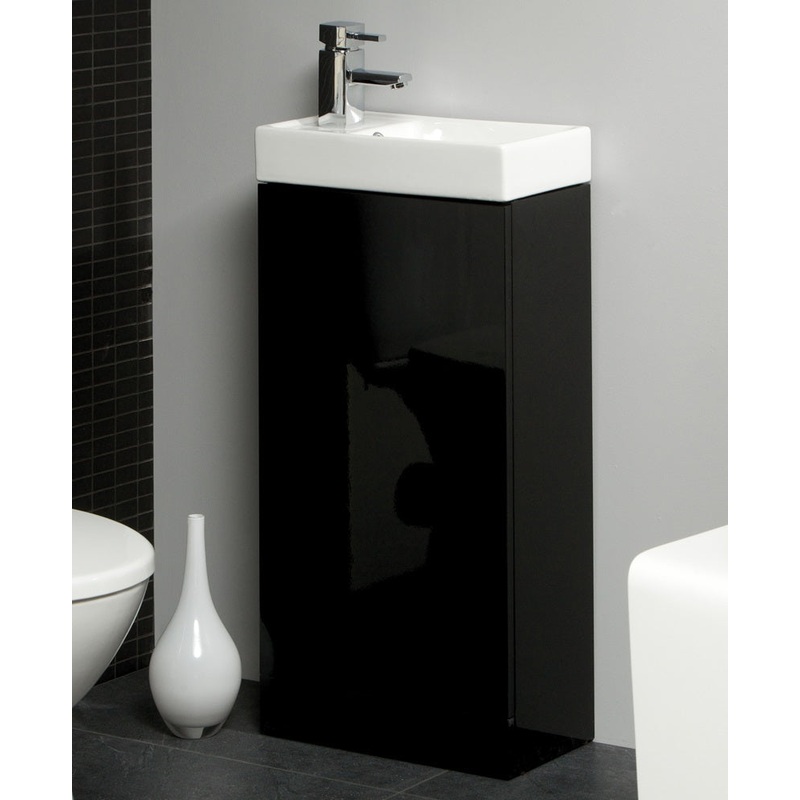 Basle Gloss Black 40cm Vanity Unit