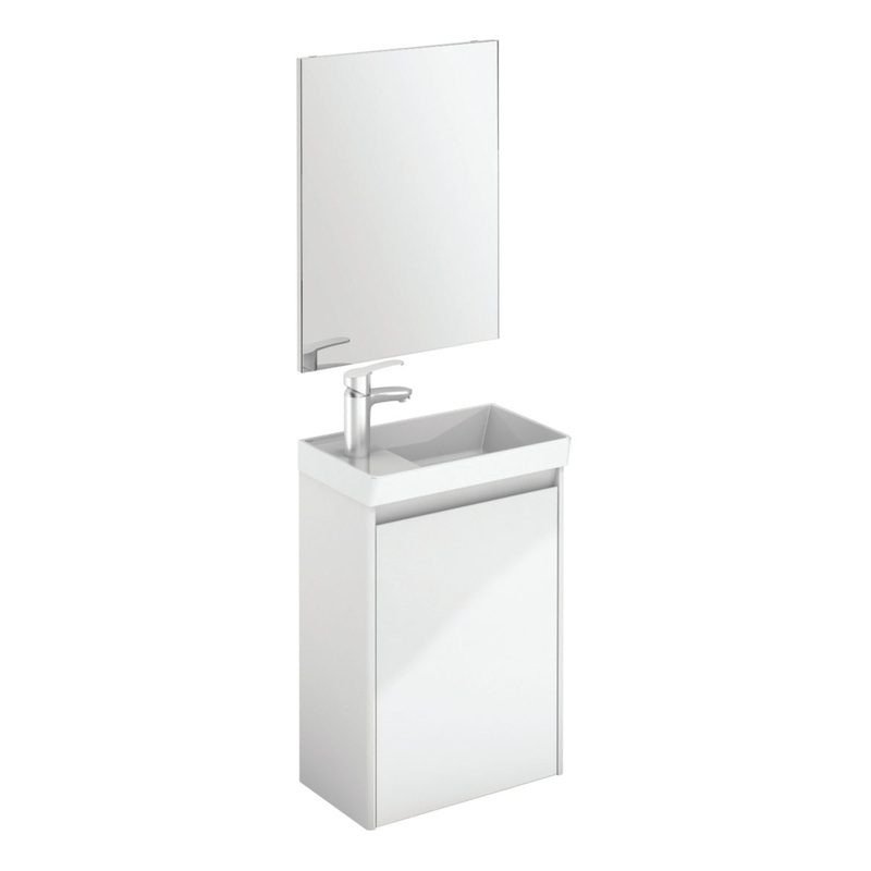 Dijon Cloakroom Gloss White 45cm Wall Hu