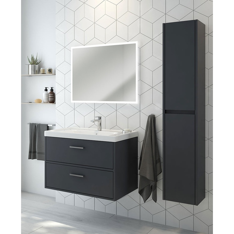 Finland Midnight Grey Matt 80cm Wall Hun